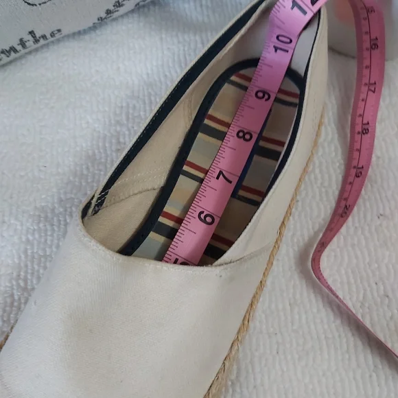 Y2K Keds beige canvas platform espadrilles loafers slip on shoes - Picture 15 of 15